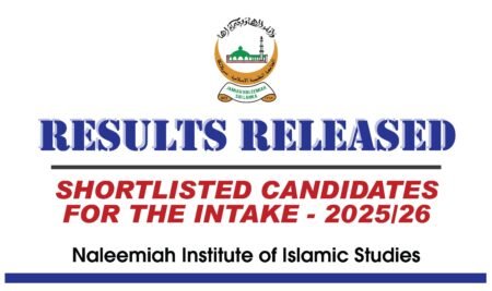 Shortlisted Candidates for the Intake – 2025/2026